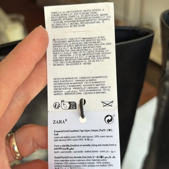 Zara Black Heeled Boots - Picture 6 of 12